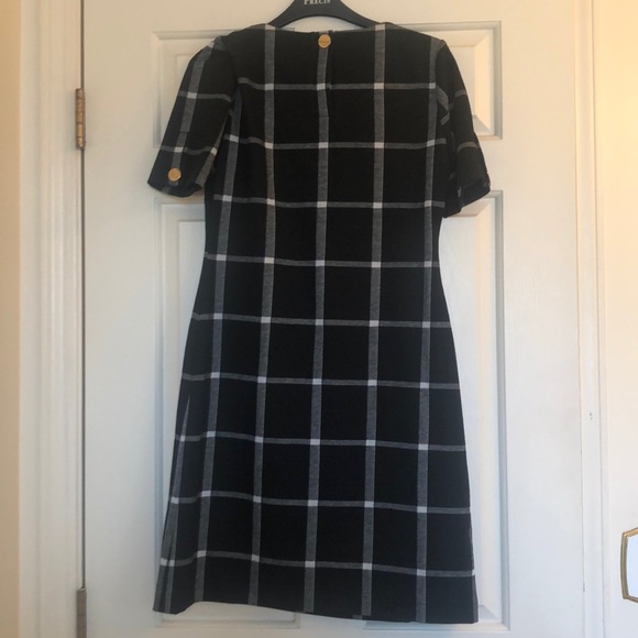 NWT Tommy Hilfiger Black and White Plaid Dress - Picture 2 of 6